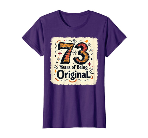 73 Years Original Birthday Gift T-Shirt - Custom Art Print Men Women - T-Shirt, Sweatshirt, Hoodie