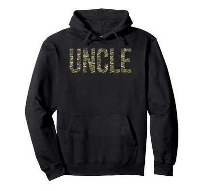 Camo Uncle Camouflage Uncle Life Fathers Day Hoodie - Graphic Print Unisex - T-Shirt, Sweatshirt, Hoodie