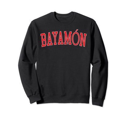 Bayam N Pr Varsity Red Text Sweatshirt - Fun Novelty Design for Adults - T-Shirt, Sweatshirt, Hoodie