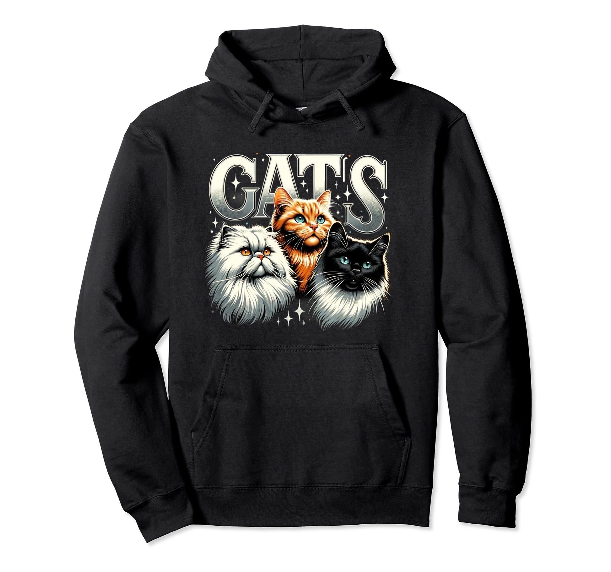 Cat Bootleg Grunge 90S Hoodie - Custom Art Print for Adults - T-Shirt, Sweatshirt, Hoodie