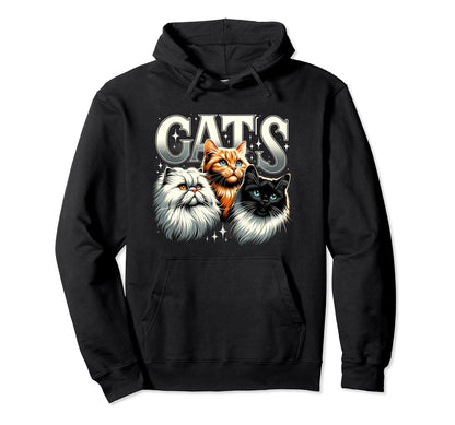 Cat Bootleg Grunge 90S Hoodie - Custom Art Print for Adults - T-Shirt, Sweatshirt, Hoodie