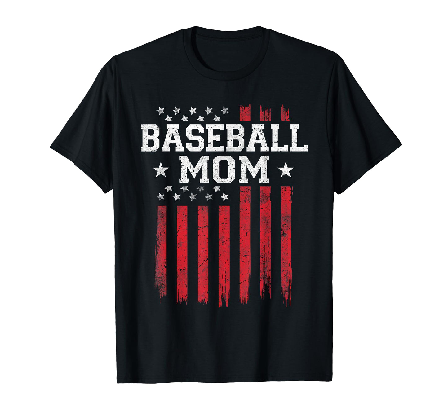 Baseball Mom Proud American Flag Usa T-Shirt - Graphic Print for Adults - T-Shirt, Sweatshirt, Hoodie