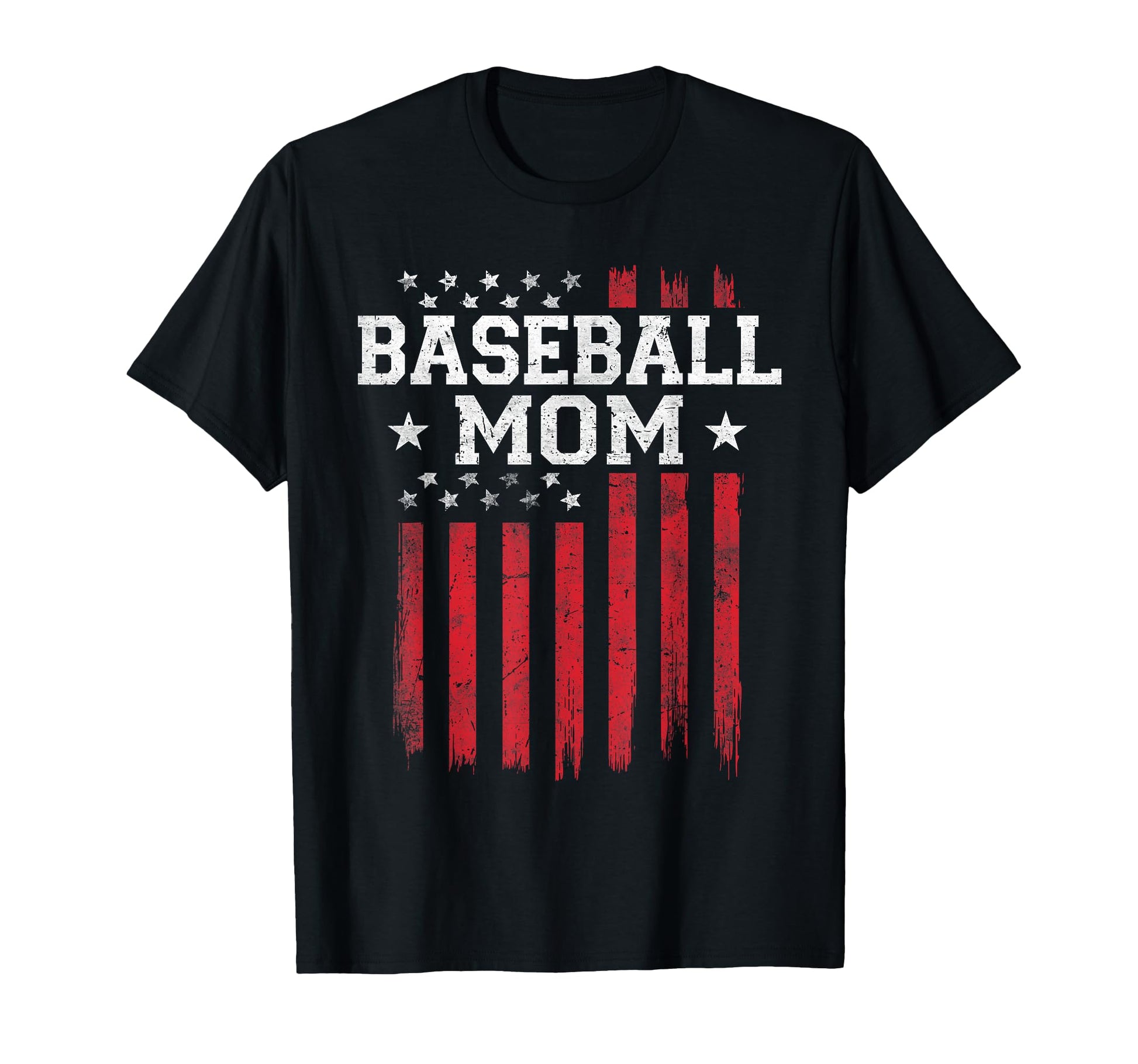Baseball Mom Proud American Flag Usa T-Shirt - Graphic Print for Adults - T-Shirt, Sweatshirt, Hoodie
