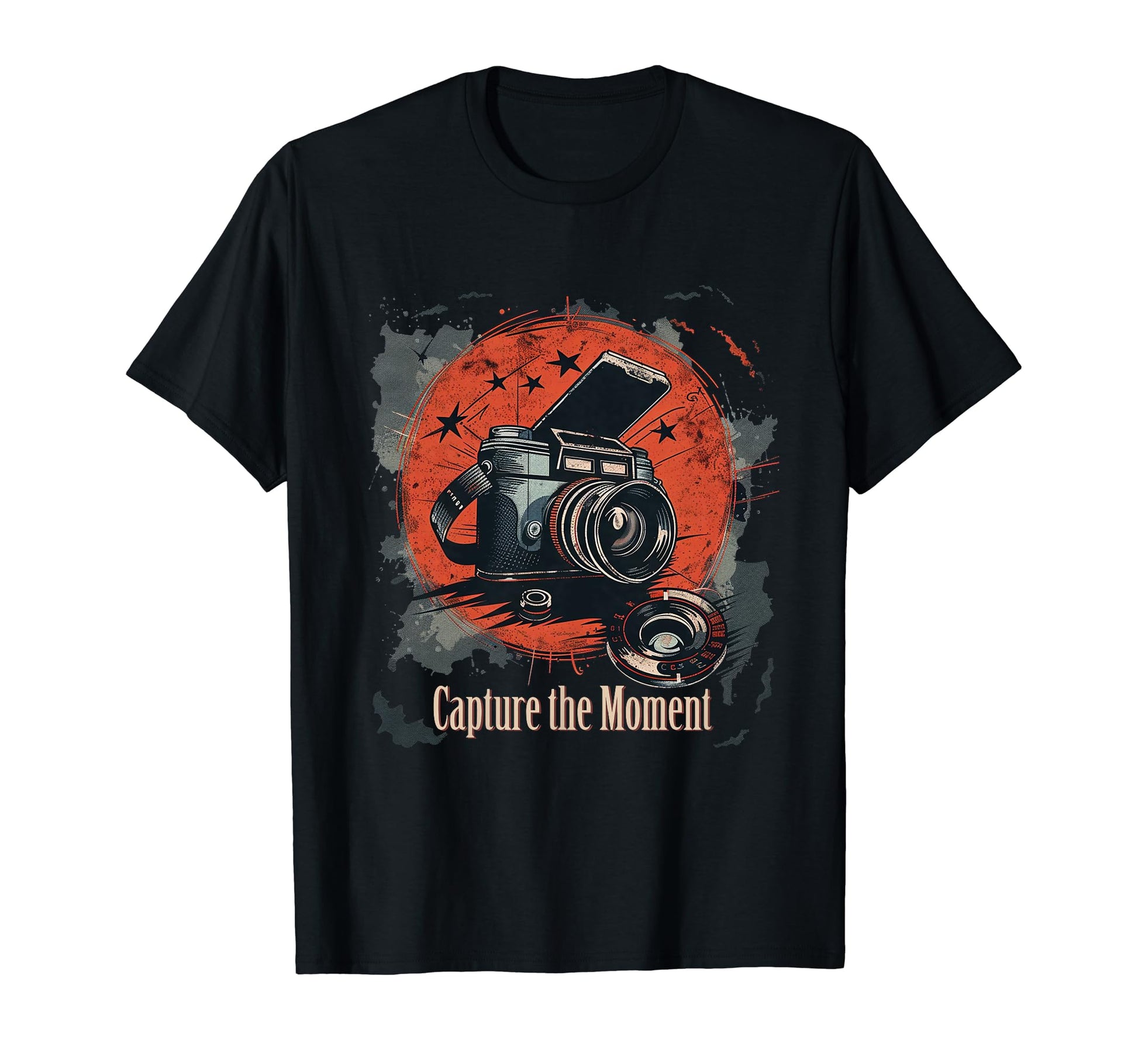 Capture Moment Camera Photography Art T-Shirt - Novelty Apparel Unisex - T-Shirt, Sweatshirt, Hoodie