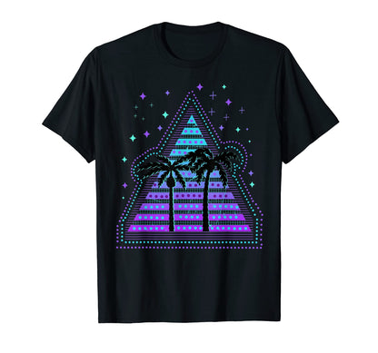 Vaporwave Palmtree Aesthetic T-Shirt - Casual Everyday Wear Unisex - T-Shirt, Sweatshirt, Hoodie