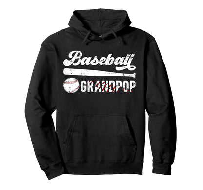 Baseball Grandpop Baseball Player Grandpop Hoodie - Graphic Print Men Women - T-Shirt, Sweatshirt, Hoodie