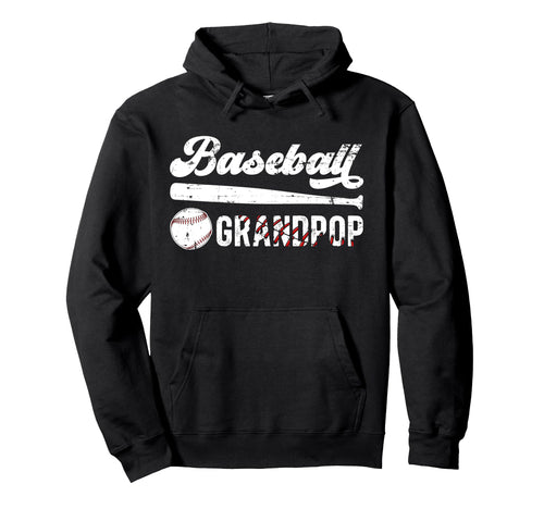 Baseball Grandpop Baseball Player Grandpop Hoodie - Graphic Print Men Women - T-Shirt, Sweatshirt, Hoodie