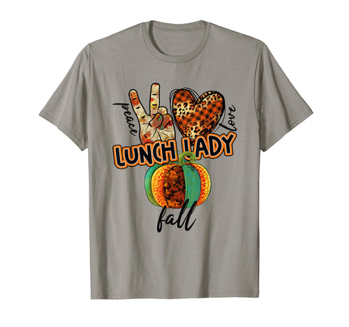 Peace Love Lunch Lady Halloween Lunch Lady T-Shirt - Trendy Graphic Unisex - T-Shirt, Sweatshirt, Hoodie