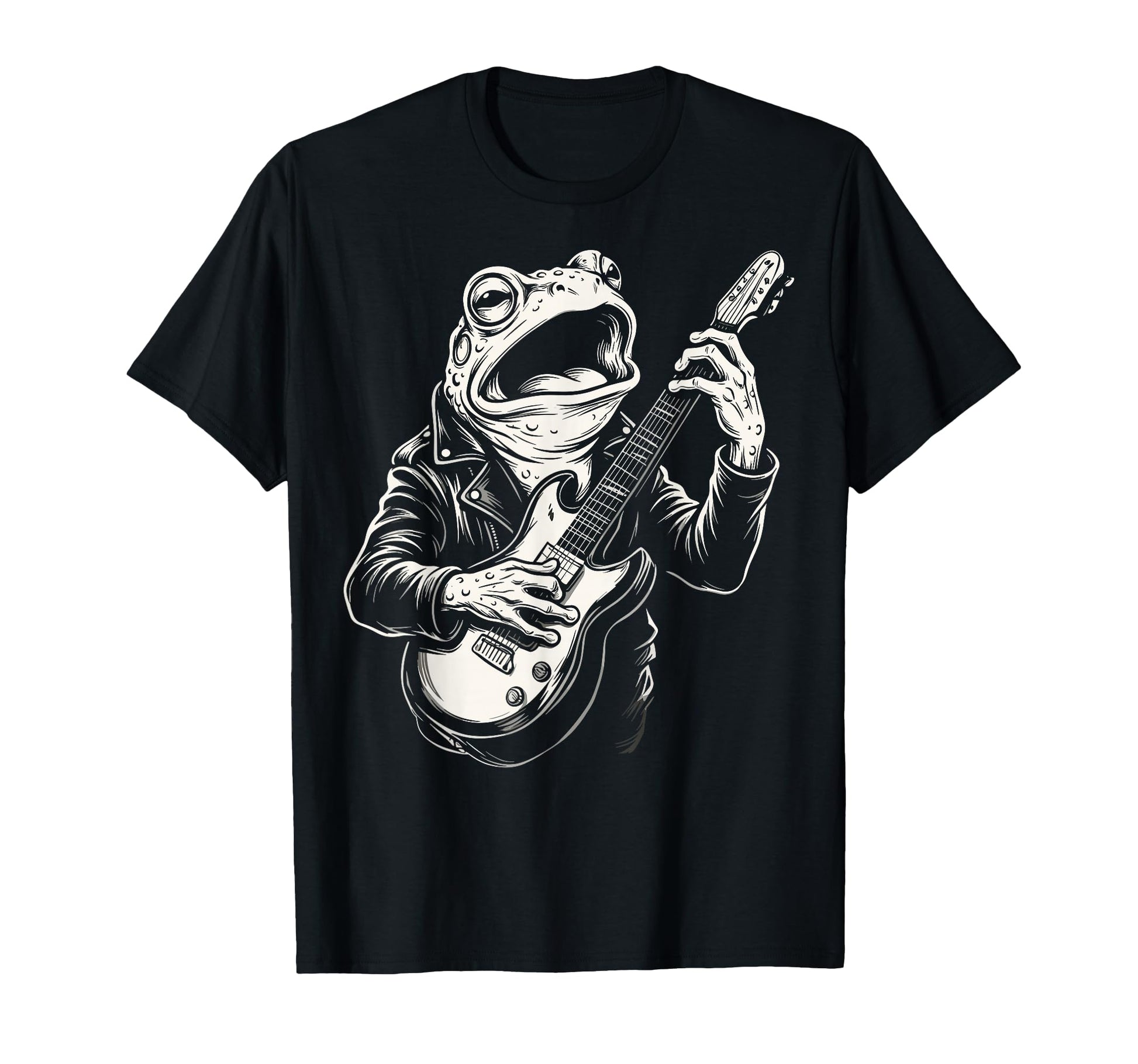 Funny Frog Playing Guitar Heavy Metal T-Shirt - Trendy Graphic Men Women - T-Shirt, Sweatshirt, Hoodie
