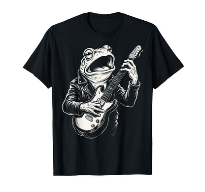 Funny Frog Playing Guitar Heavy Metal T-Shirt - Trendy Graphic Men Women - T-Shirt, Sweatshirt, Hoodie