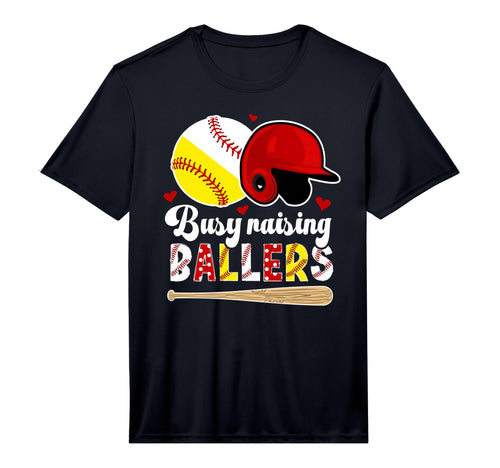Mens Busy Raising Ballers Baseball T-Shirt - Fun Novelty Design Unisex - T-Shirt, Sweatshirt, Hoodie