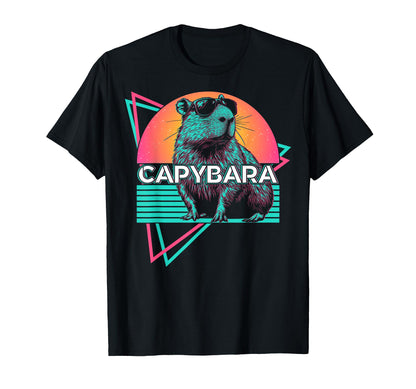 Capybara Capibara Sunglasses Vaporwave T-Shirt - Fun Novelty Design Unisex - T-Shirt, Sweatshirt, Hoodie