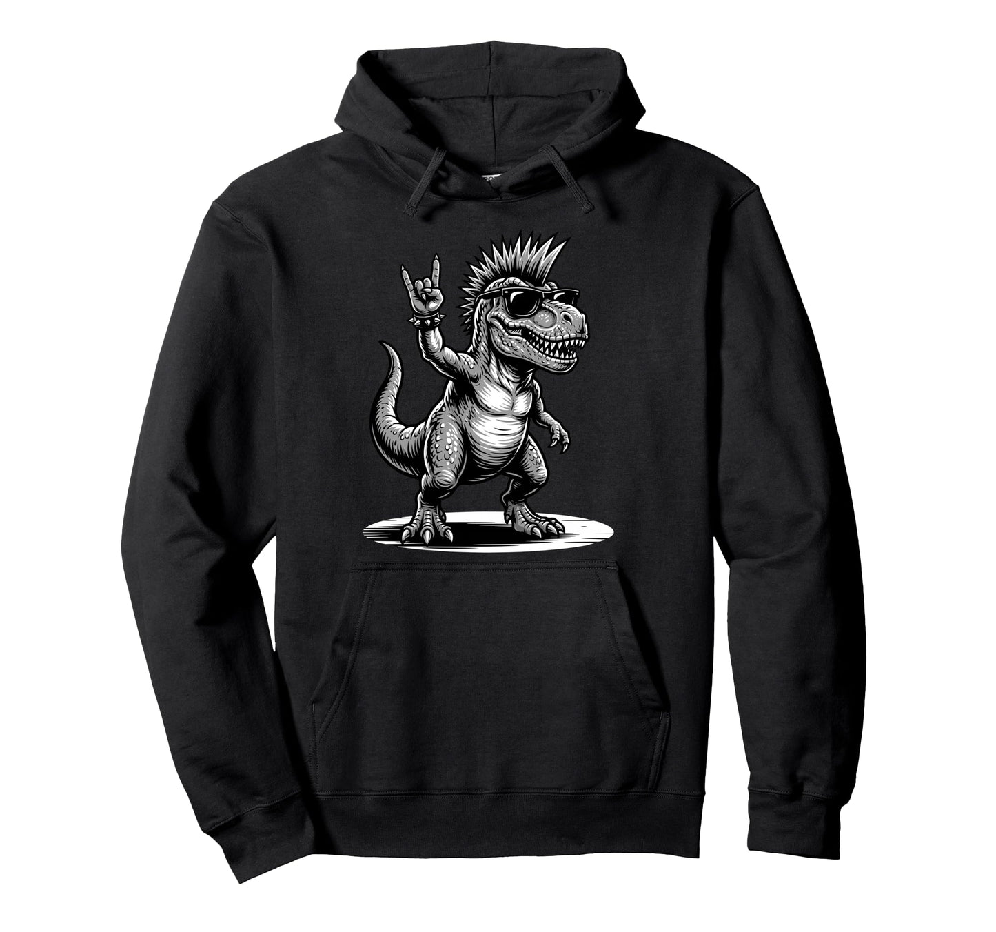 Funny T Rex Dino Loving Rock And Hoodie - Casual Everyday Wear Men Women - T-Shirt, Sweatshirt, Hoodie