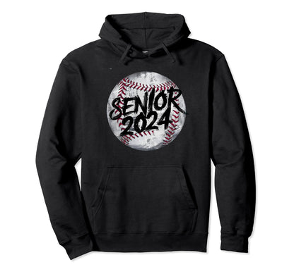 Class 2024 Senior Baseball Mens Hoodie - Aesthetic Graphic Men Women - T-Shirt, Sweatshirt, Hoodie