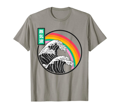 Great Wave Off Kanagawa Rainbow Japanese T-Shirt - Novelty Apparel Unisex - T-Shirt, Sweatshirt, Hoodie