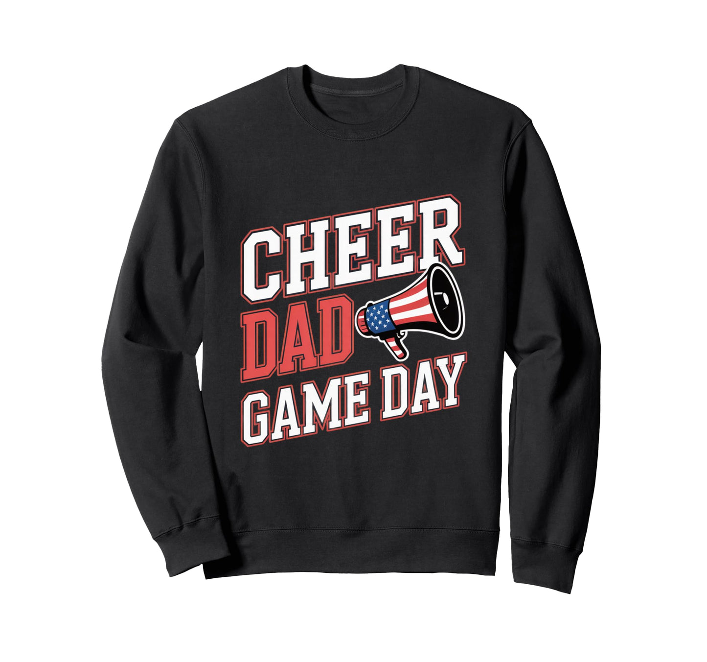 Cheer Dad Game Day Cheerleading Sweatshirt - Minimalist Print for Adults - T-Shirt, Sweatshirt, Hoodie
