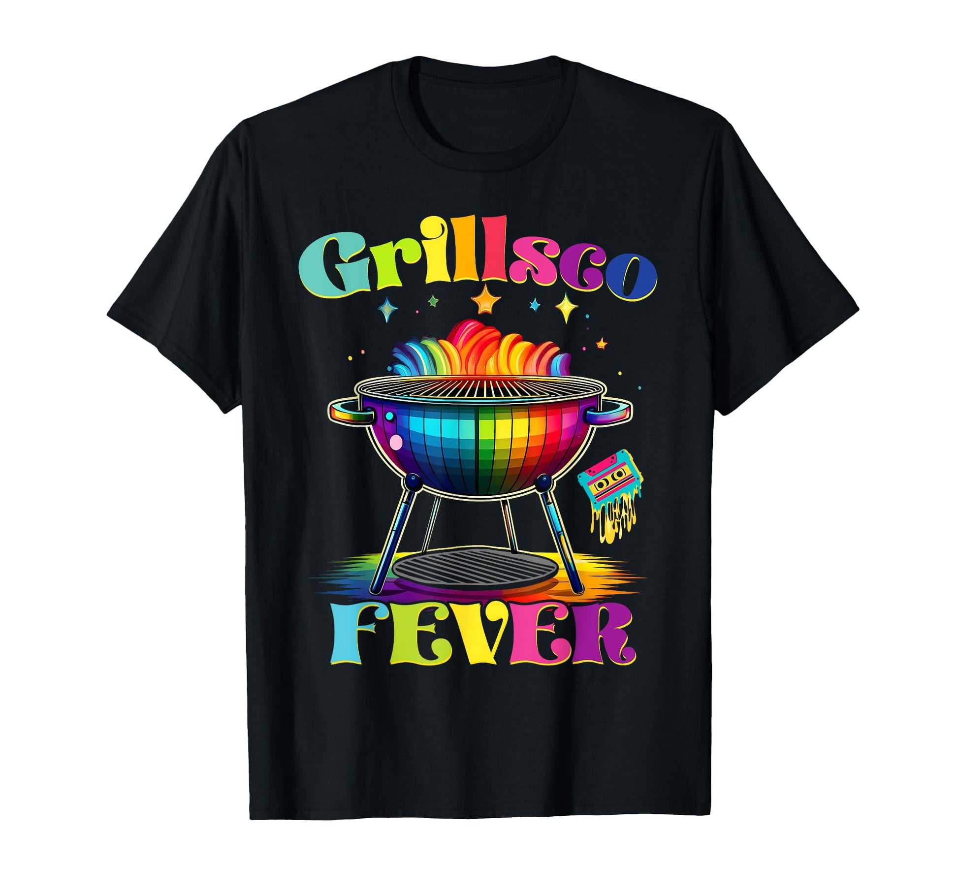 Grillsco Fever Disco Grilling Bbq 80S T-Shirt - Graphic Print for Adults - T-Shirt, Sweatshirt, Hoodie