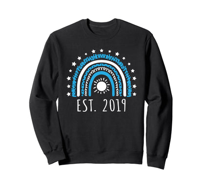 Est 2019 Rainbow Established 2019 Sweatshirt - Novelty Apparel Unisex - T-Shirt, Sweatshirt, Hoodie