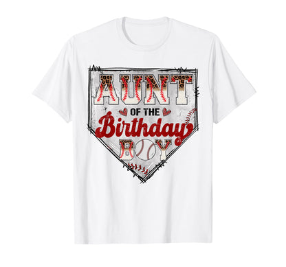 Aunt Birthday Baseball Player Bday Party T-Shirt - Graphic Print Unisex - T-Shirt, Sweatshirt, Hoodie