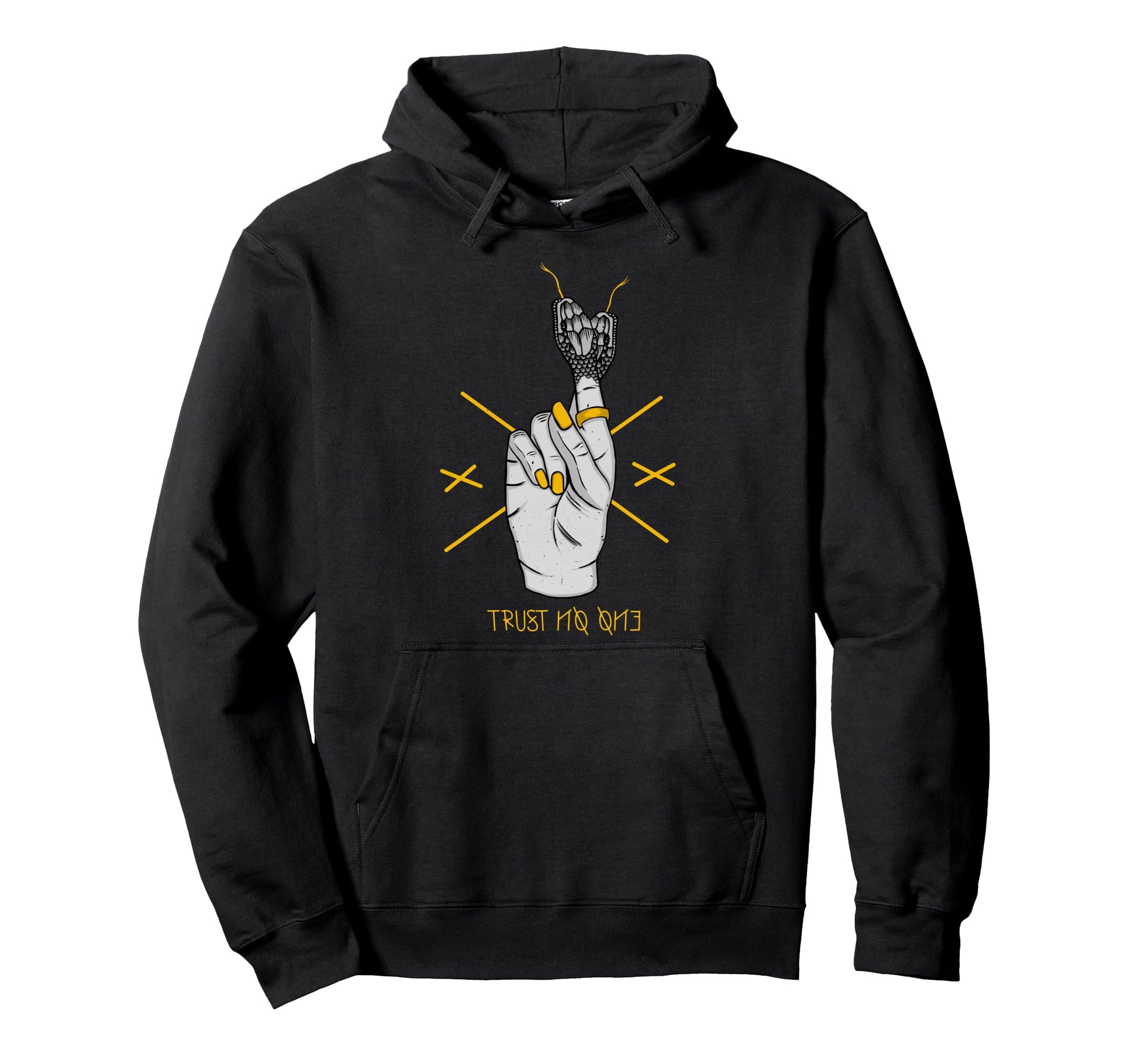 Trust No One Aesthetic Edgy Streetwear Hoodie - Unique Graphic for Adults - T-Shirt, Sweatshirt, Hoodie
