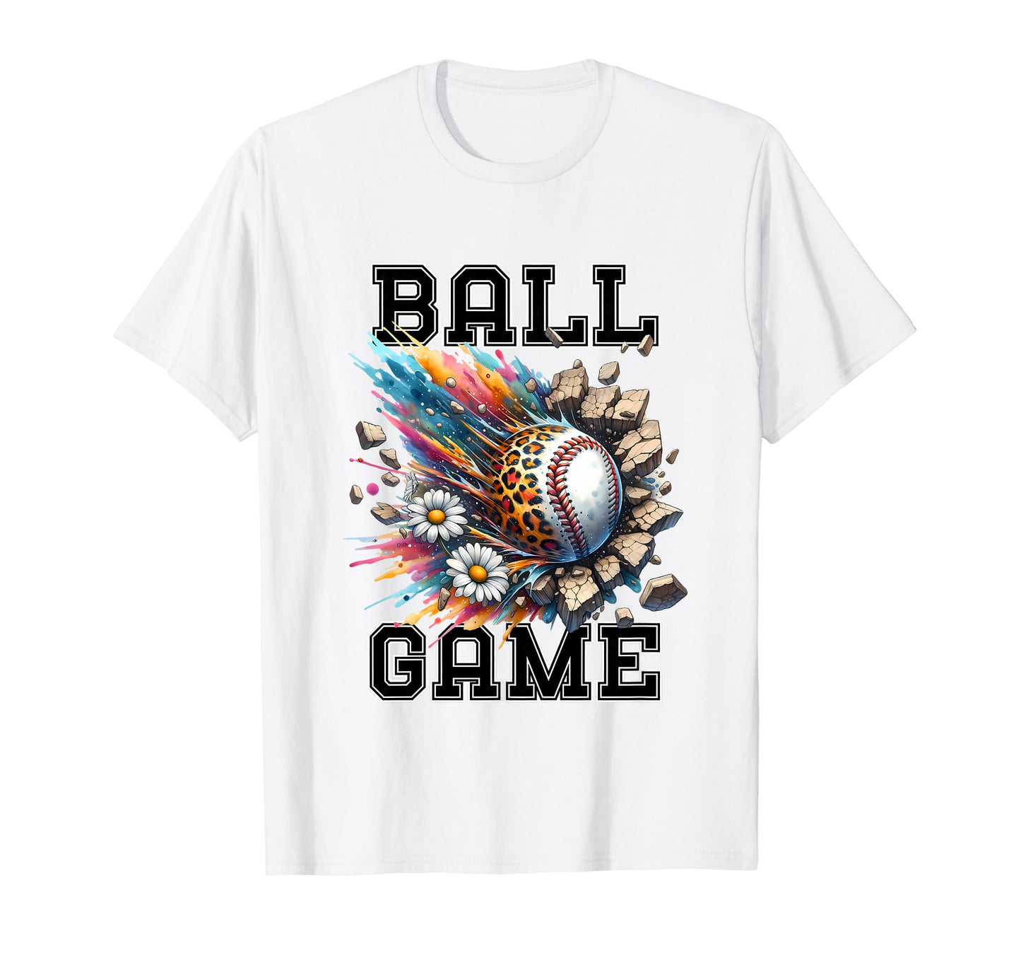 Sports Mom Baseball Theme Floral Ai T-Shirt - Minimalist Print Men Women - T-Shirt, Sweatshirt, Hoodie