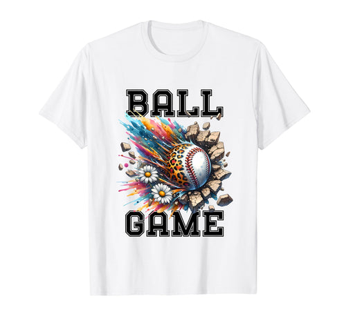 Sports Mom Baseball Theme Floral Ai T-Shirt - Minimalist Print Men Women - T-Shirt, Sweatshirt, Hoodie