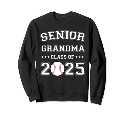 Class 2025 Baseball Grandma Senior Sweatshirt - Minimalist Print Unisex - T-Shirt, Sweatshirt, Hoodie