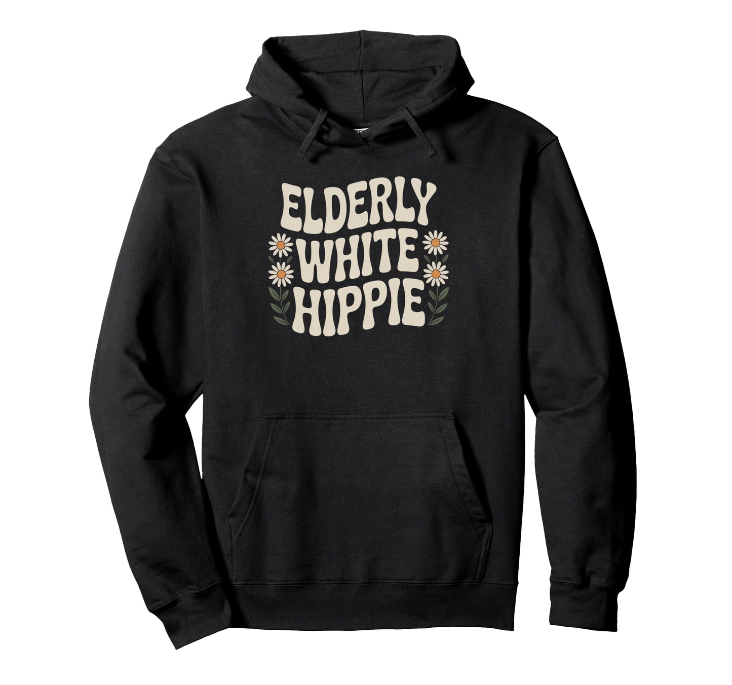 Funny Elderly White Hippie Rainbow Hoodie - Graphic Print Unisex - T-Shirt, Sweatshirt, Hoodie