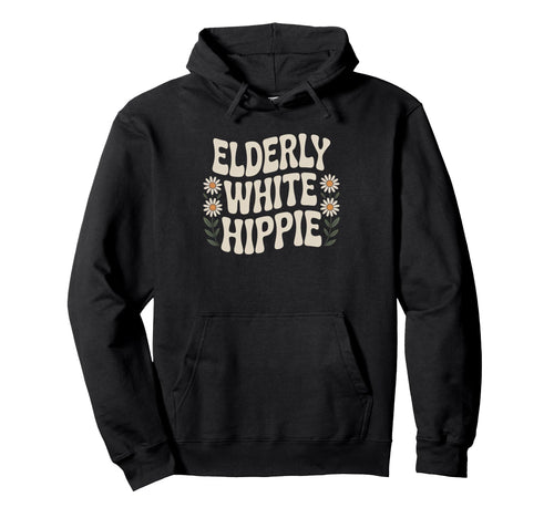 Funny Elderly White Hippie Rainbow Hoodie - Graphic Print Unisex - T-Shirt, Sweatshirt, Hoodie