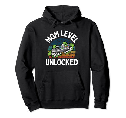 Mom Level Unlocked Pregnancy Mothers Hoodie - Fun Novelty Design Unisex - T-Shirt, Sweatshirt, Hoodie