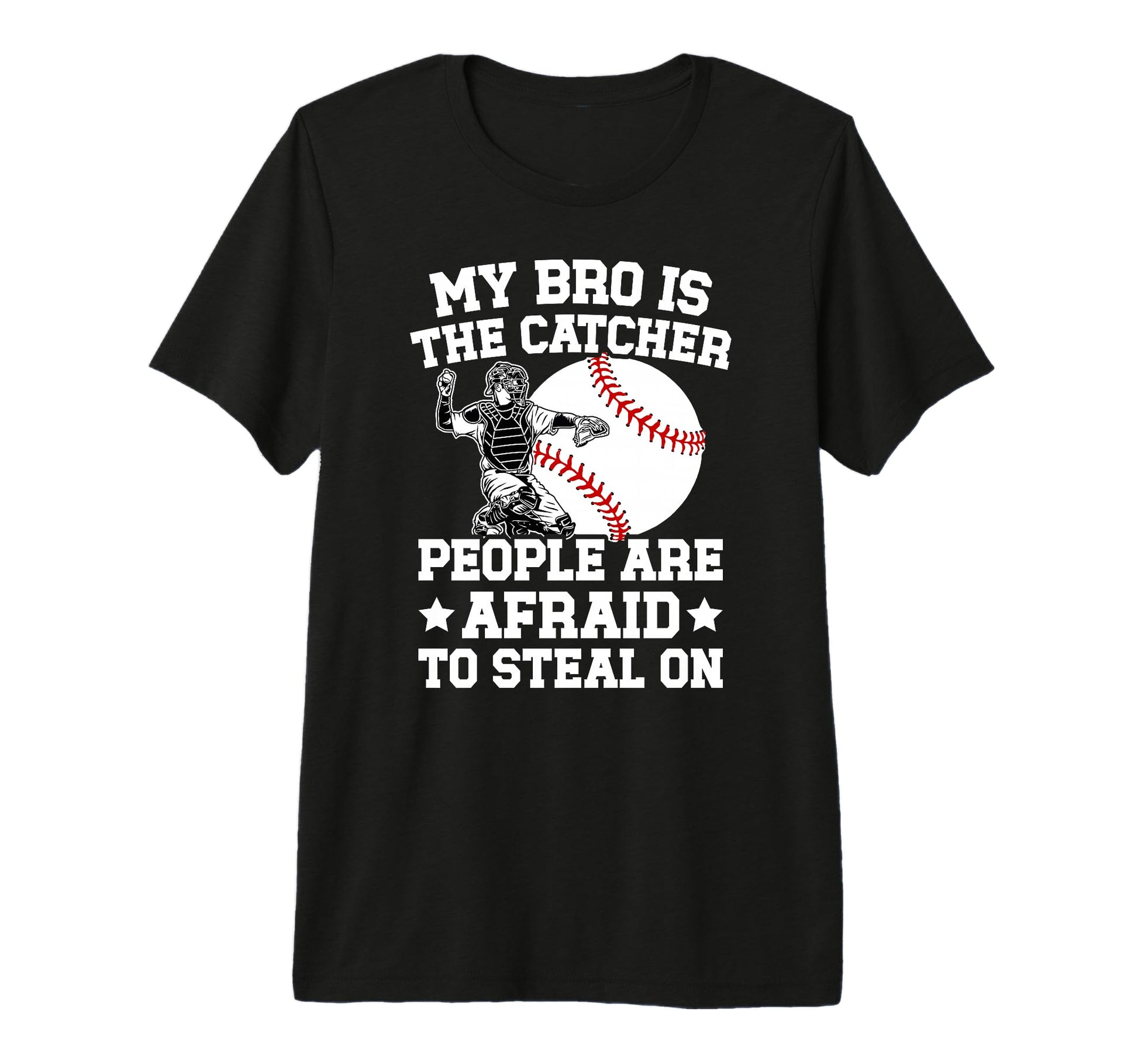 My Bro Is Baseball Catcher Brother T-Shirt - Aesthetic Graphic Men Women - T-Shirt, Sweatshirt, Hoodie