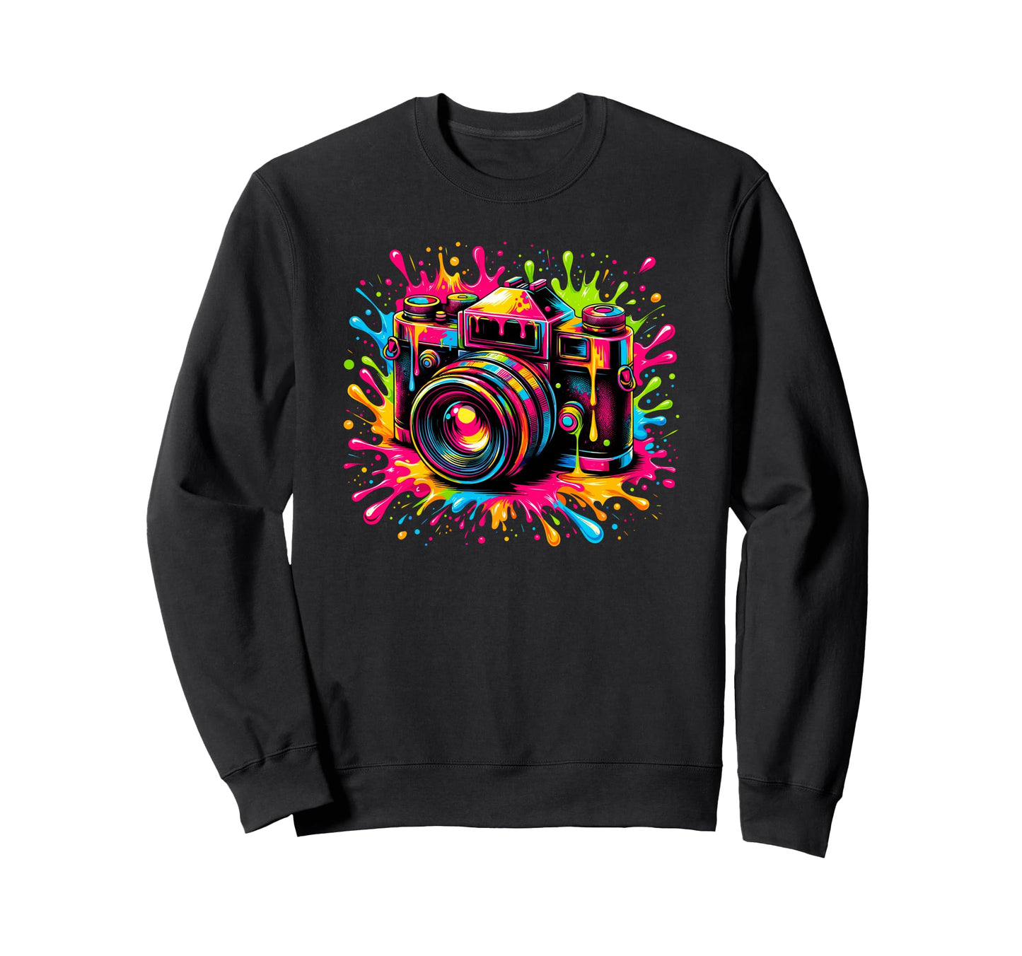 Camera Photographer Photography Sweatshirt - Graphic Print for Adults - T-Shirt, Sweatshirt, Hoodie