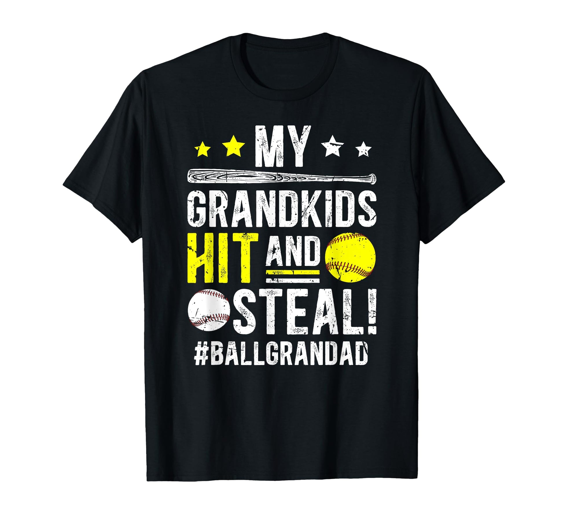 Ball Grandad Baseball Softball T-Shirt - Novelty Apparel for Adults - T-Shirt, Sweatshirt, Hoodie