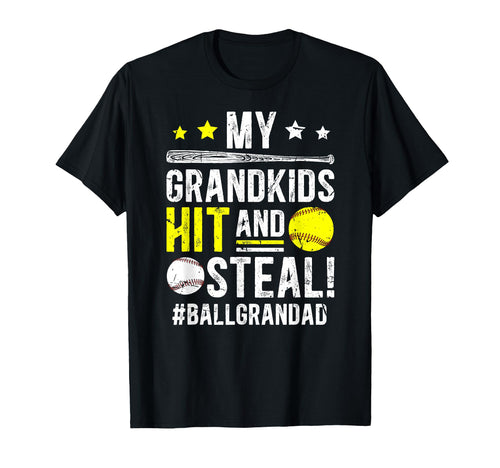 Ball Grandad Baseball Softball T-Shirt - Novelty Apparel for Adults - T-Shirt, Sweatshirt, Hoodie