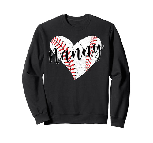 Baseball Nanny Mothers Day Baseball Sweatshirt - Trendy Graphic for Adults - T-Shirt, Sweatshirt, Hoodie