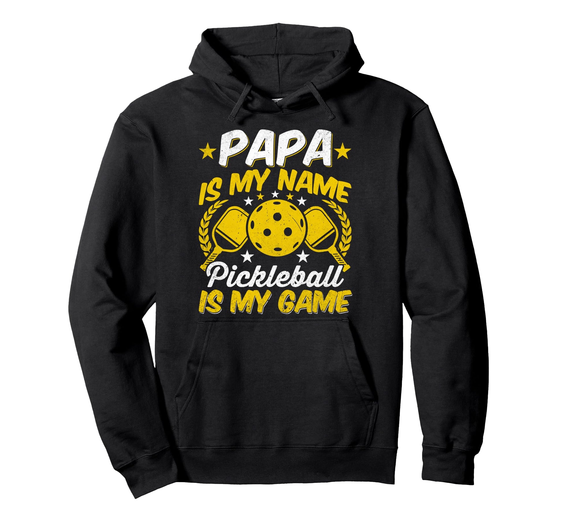 Papa Is My Name Pickleball Is My Game Dad Hoodie - Custom Art Print Unisex - T-Shirt, Sweatshirt, Hoodie