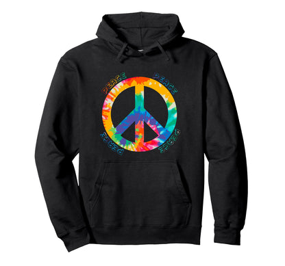 Peace Sign 60S 70S Hippie Boho Peace Symbol Hoodie - Trendy Graphic Unisex - T-Shirt, Sweatshirt, Hoodie