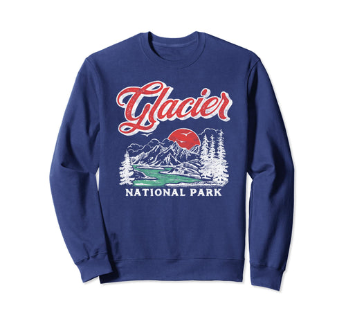 Glacier National Park 80S Sweatshirt - Streetwear Style for Adults - T-Shirt, Sweatshirt, Hoodie