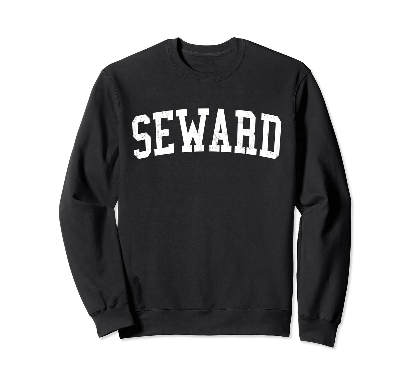 Seward Ne Distressed White Varsity Sweatshirt - Aesthetic Graphic Unisex - T-Shirt, Sweatshirt, Hoodie