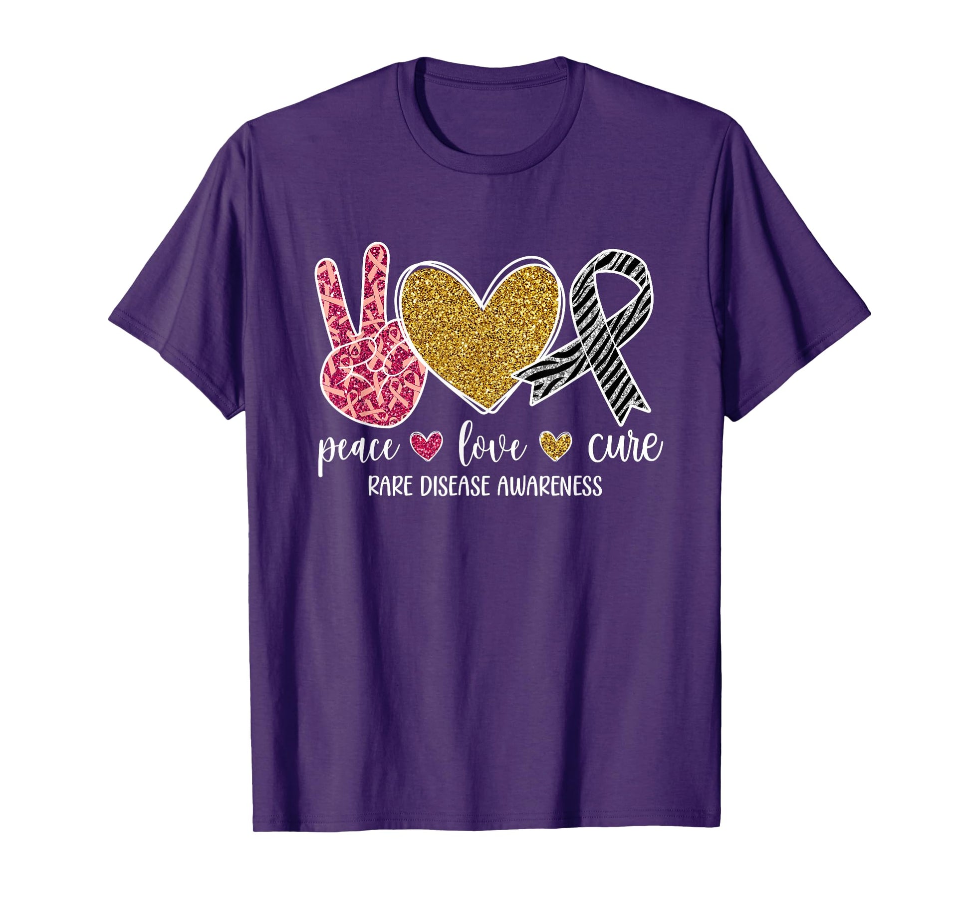 Peace Love Rare Disease T-Shirt - Casual Everyday Wear for Adults - T-Shirt, Sweatshirt, Hoodie