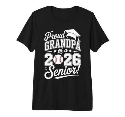 Proud Grandpa 2026 Senior Baseball T-Shirt - Streetwear Style Unisex - T-Shirt, Sweatshirt, Hoodie