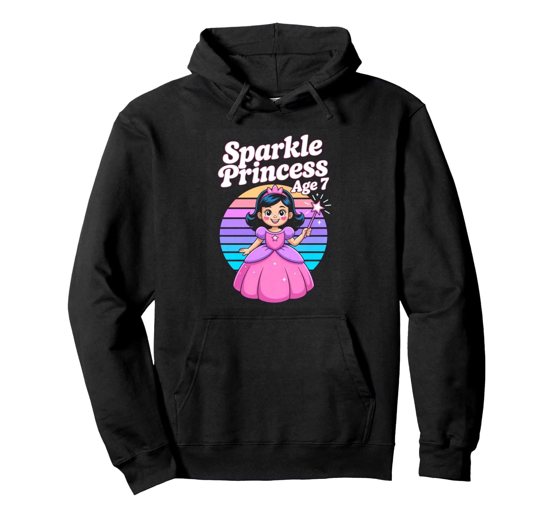 Sparkle Princess Age 7 Birthday Hoodie - Minimalist Print for Adults - T-Shirt, Sweatshirt, Hoodie