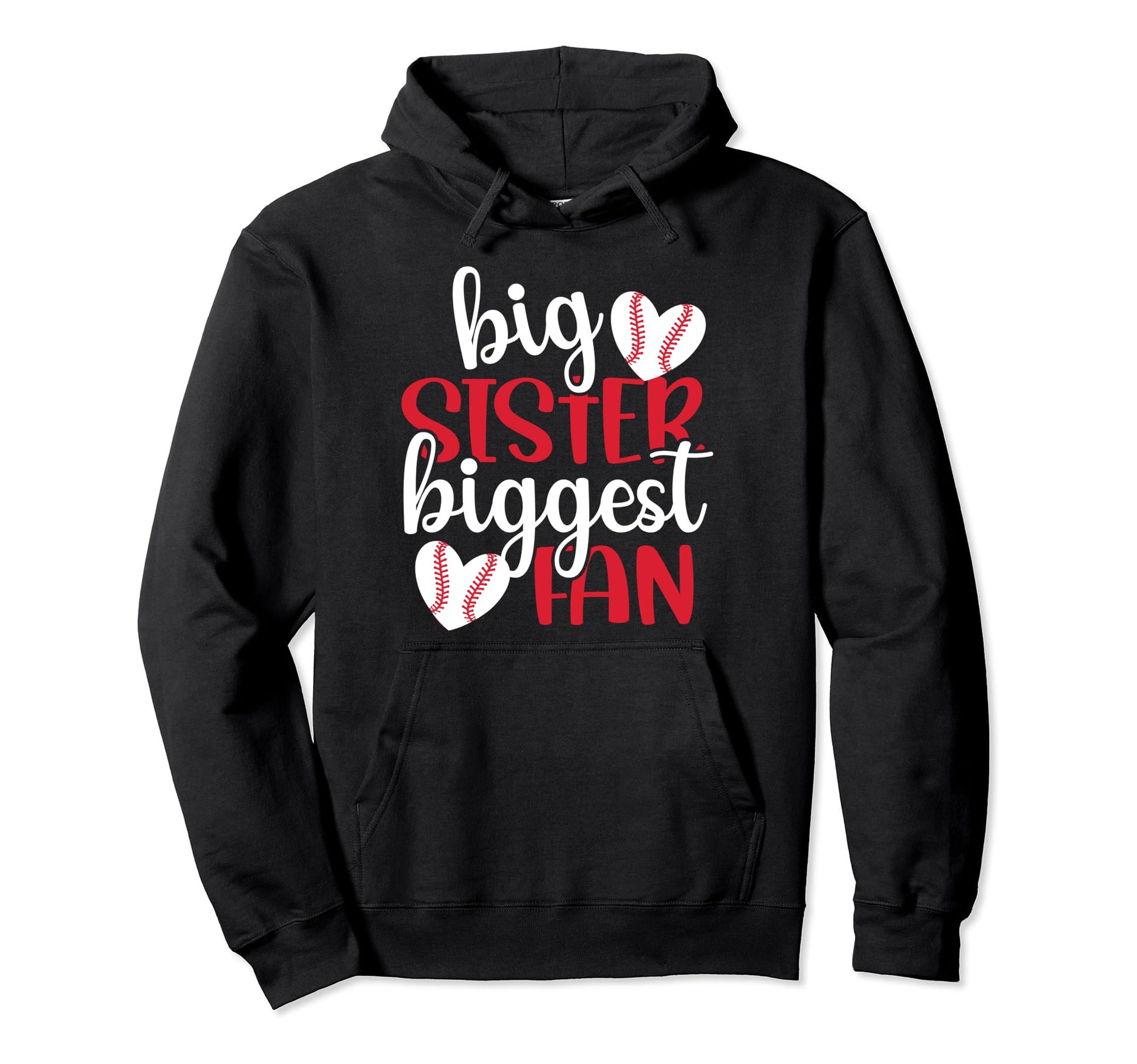 Big Sister Baseball Sister Baseball Hoodie - Minimalist Print Unisex - T-Shirt, Sweatshirt, Hoodie