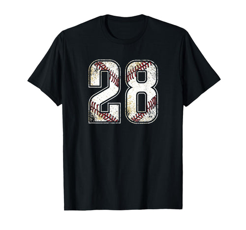 Baseball Number 28 Varsity Number T-Shirt - Trendy Graphic Men Women - T-Shirt, Sweatshirt, Hoodie