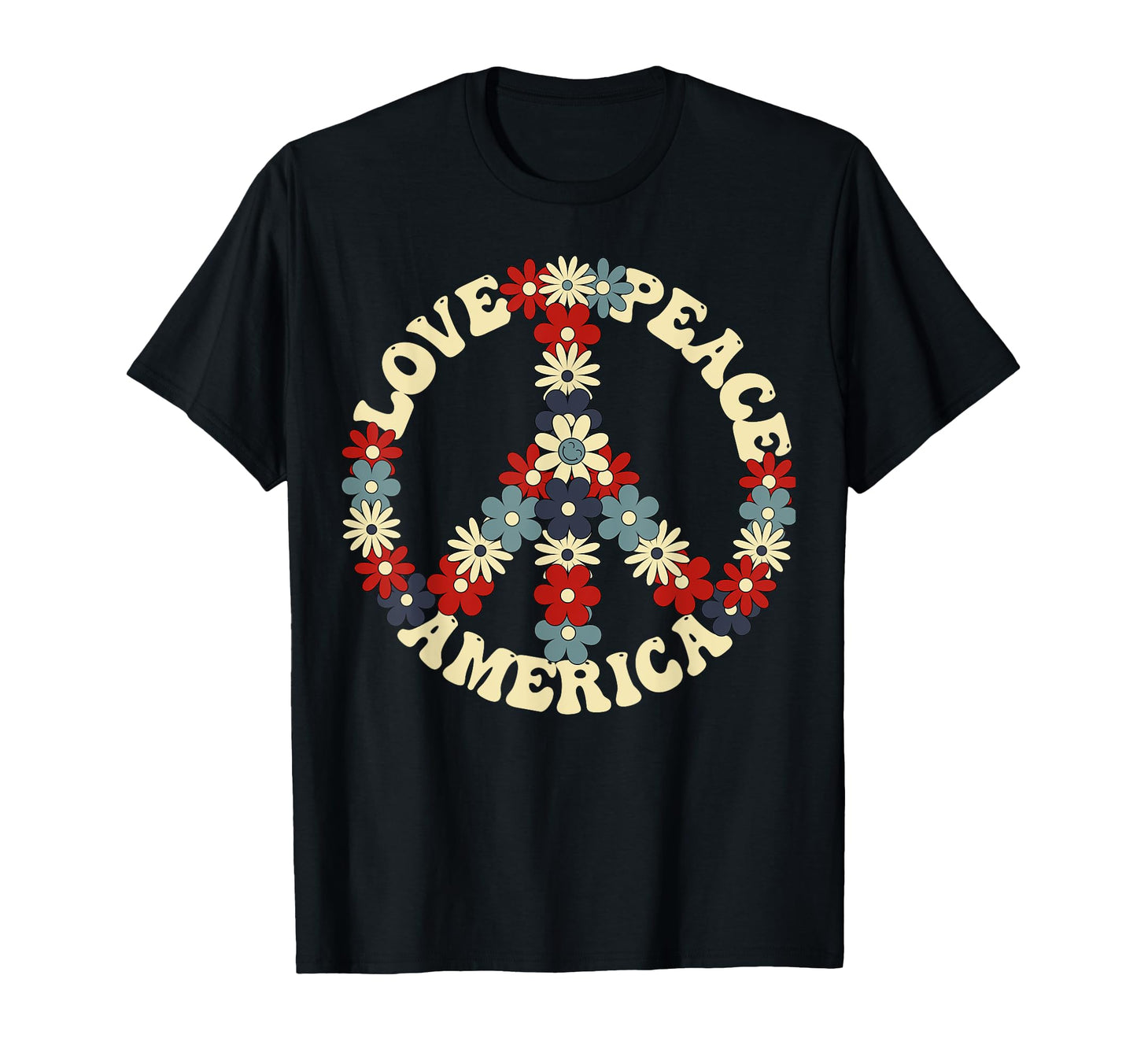 Peace Sign Love Peace America 70S T-Shirt - Minimalist Print for Adults - T-Shirt, Sweatshirt, Hoodie