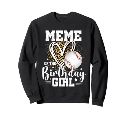 Meme Birthday Baseball Leopard Sweatshirt - Aesthetic Graphic for Adults - T-Shirt, Sweatshirt, Hoodie