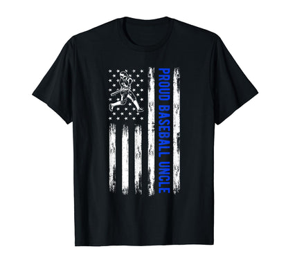Proud Baseball Uncle Patriot Team Coach T-Shirt - Graphic Print Men Women - T-Shirt, Sweatshirt, Hoodie