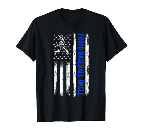 Proud Baseball Uncle Patriot Team Coach T-Shirt - Graphic Print Men Women - T-Shirt, Sweatshirt, Hoodie