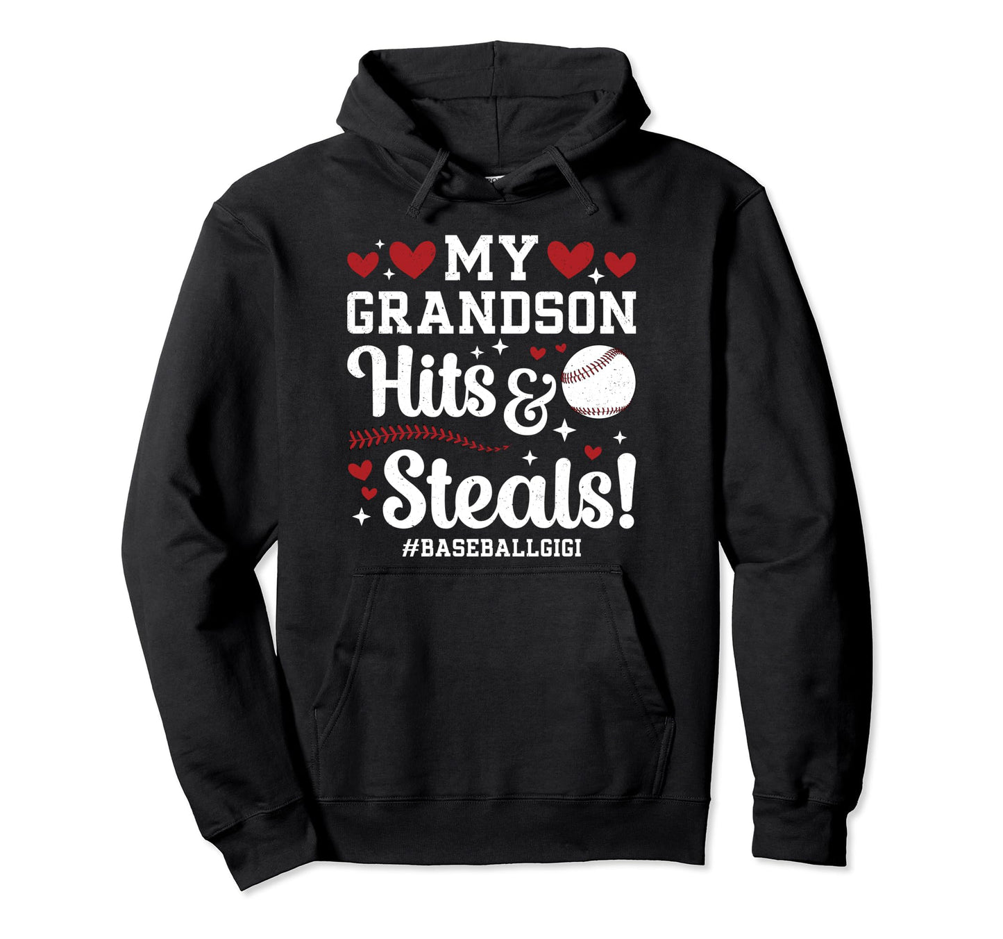 My Grandson Baseball Gigi Baseball Player Hoodie - Unique Graphic Unisex - T-Shirt, Sweatshirt, Hoodie