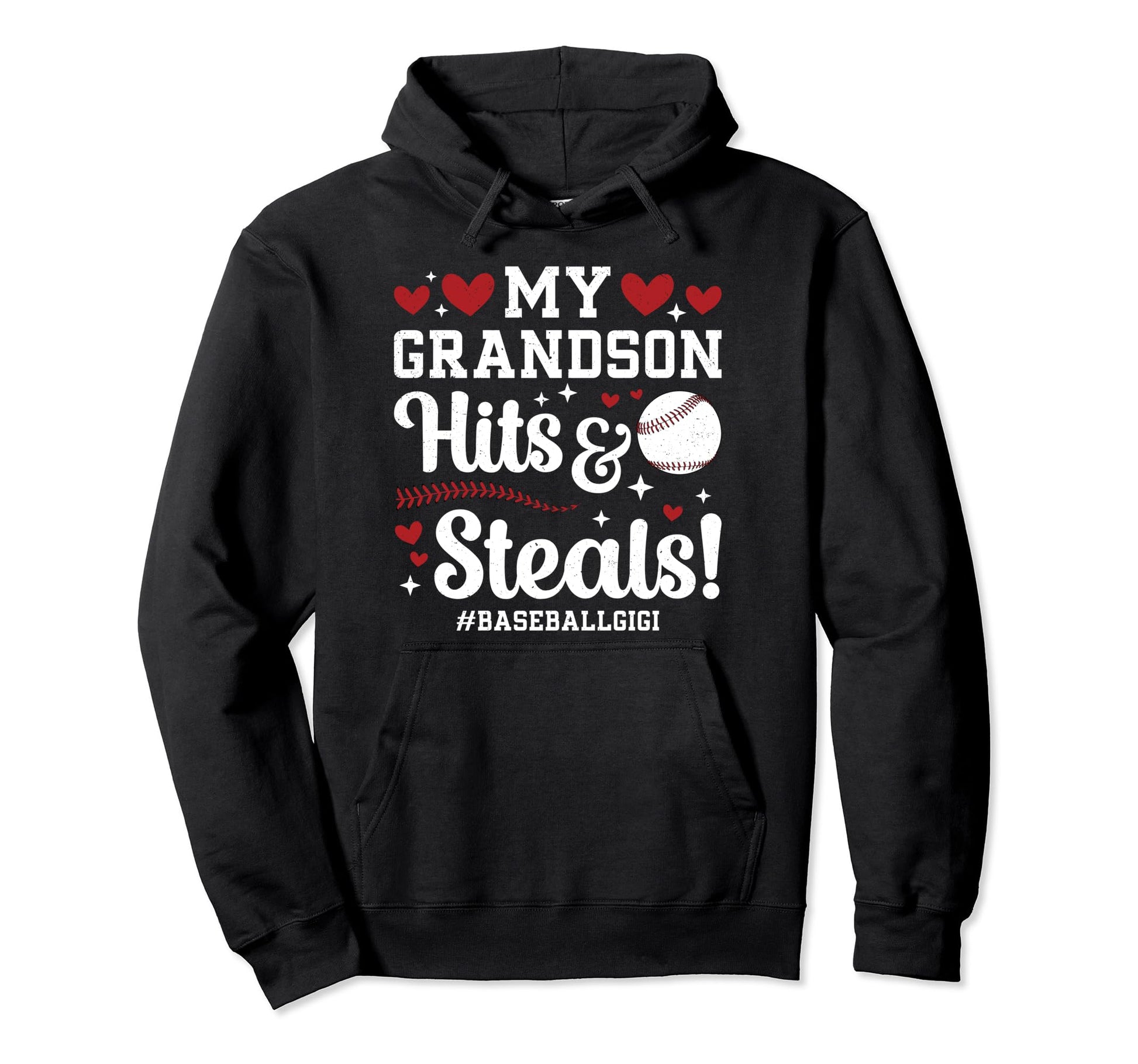 My Grandson Baseball Gigi Baseball Player Hoodie - Unique Graphic Unisex - T-Shirt, Sweatshirt, Hoodie